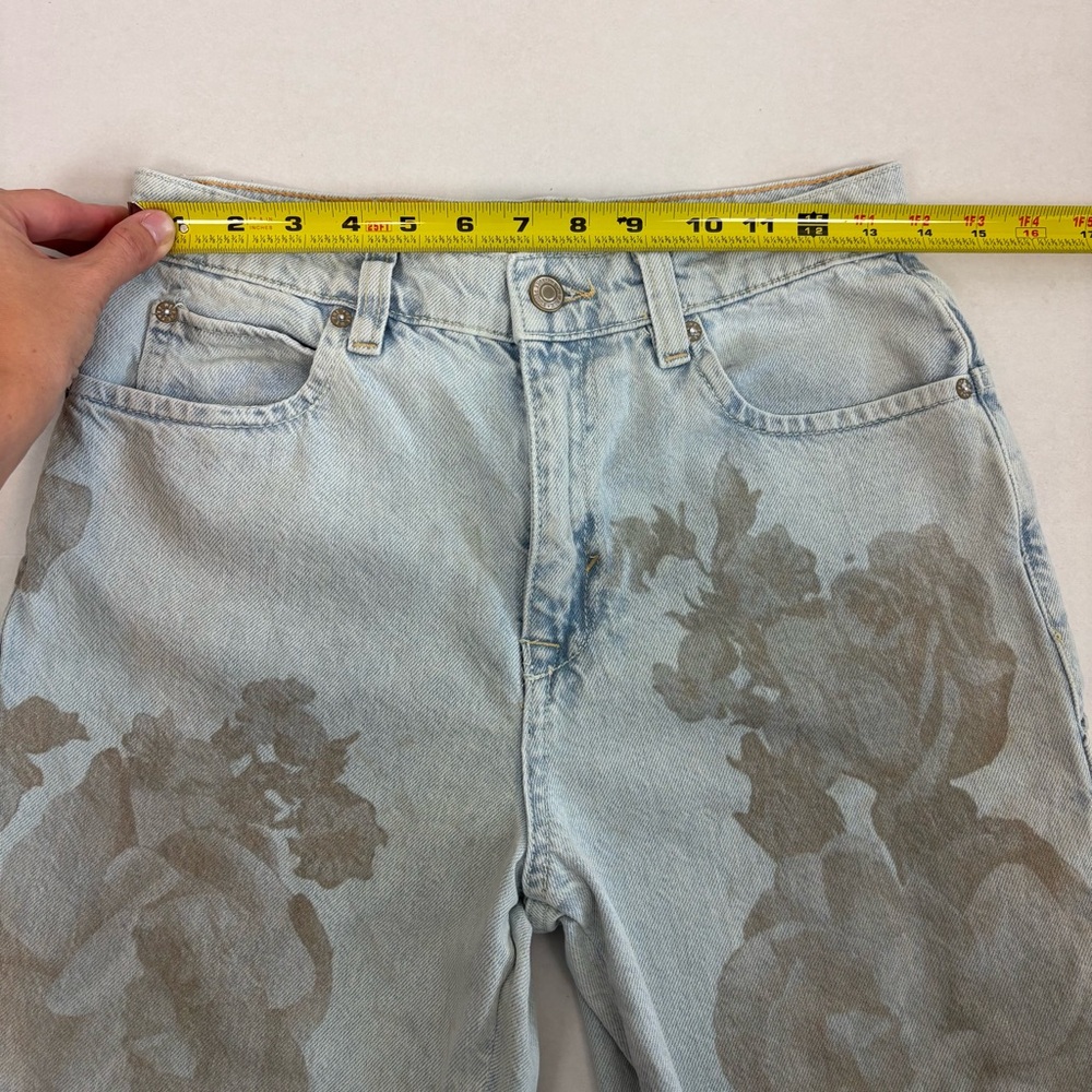 Free People Tinsley Printed Wide Leg Jeans in Daylight Combo Size 28 - Picture 15 of 16